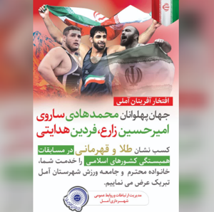 کسب این موفقیت ارزشمند را به ورزشکاران افتخارآفرین، کادر فنی و مردم شریف آمل تبریک می‌گوییم