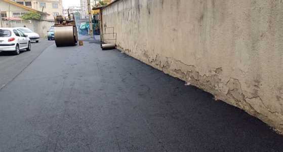 نهضت آسفالت شهری شهرداری آمل در بلوار آزادگان - آزادگان ۶ - گلستان ۲